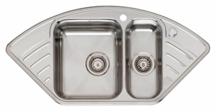 Мойка кухонная Reginox Empire R15 LUX KGOKG Left сталь глянцевая, многоугольная, 102.6x50 см