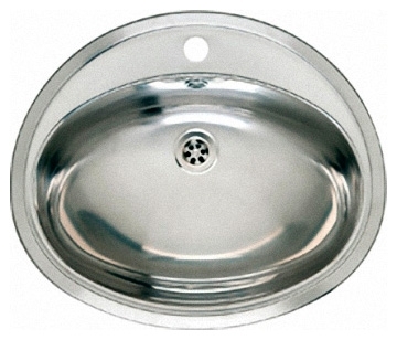 Мойка кухонная Reginox Pacific WLUX OSP сталь глянцевая, овальная, 57x48 см