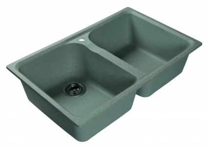 Мойка кухонная Harte 8078Z серый прямоугольная, 78x49 см