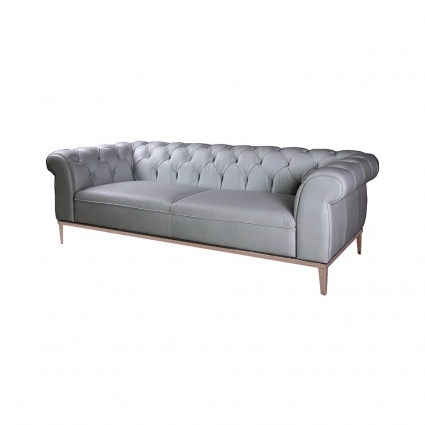 Диван ROOMERS FURNITURE серого цвета с подлокотниками, без подушек