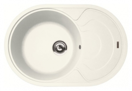 Мойка кухонная Florentina Родос 760 жасмин овальная, с крылом, 76x51 см