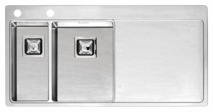 Мойка кухонная Reginox Nevada 18x30 LUX OKG left L сталь брашированная, прямоугольная, 100x51 см