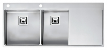 Мойка кухонная Reginox Nevada 40x30 LUX OKG left L сталь брашированная, прямоугольная, 116x51 см