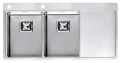 Мойка кухонная Reginox Nevada 30x30 LUX OKG left L сталь брашированная, прямоугольная, 100x51 см