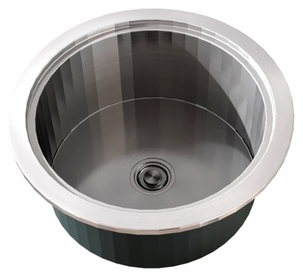 Мойка кухонная Zorg Inox RX ZR-470 брашированная, круглая, 47x47 см
