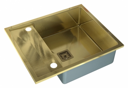 Мойка кухонная Zorg Inox Pvd SZR-5062-BRONZE брашированная, прямоугольная, 62x50 см