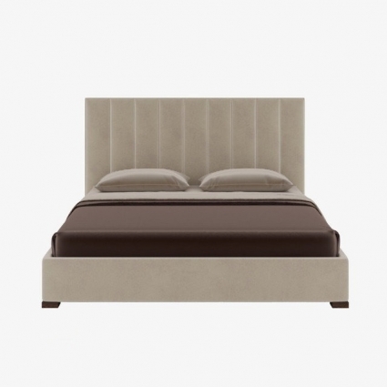 Кровать IdealBeds Modena Vertical 180х200 бежевого цвета с изголовьем, без ящиков