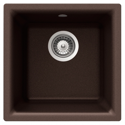 Мойка кухонная Schock Euro 40 (N-100) мокка матовая, квадратная, 40x40 см