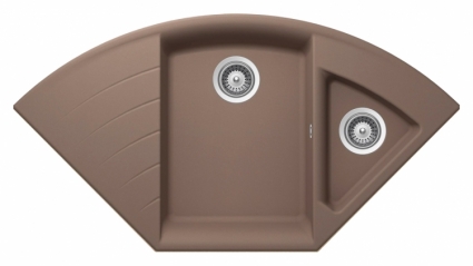 Мойка кухонная Schock Lotus 90С (С-150) монако матовая, многоугольная, 108.2x57.5 см