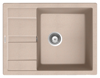 Мойка кухонная Schock Optima 50D саббиа матовая, прямоугольная, с крылом, 65x50 см