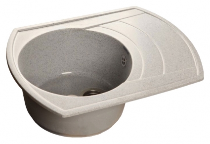 Мойка кухонная GranFest Rondo GF-R650L серый прямоугольная, с крылом, 65x50 см