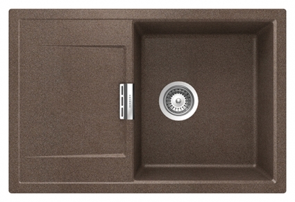 Мойка кухонная Schock Eton 50D бронза матовая, прямоугольная, с крылом, 76.5x51 см