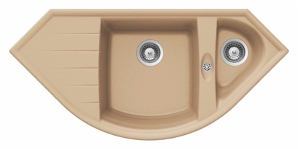 Мойка кухонная Schock Genius 90C (C-150) лунный камень матовая, многоугольная, 111.3x52 см