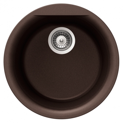 Мойка кухонная Schock Euro 40R (R-100) мокка матовая, круглая, 43.5x43.5 см