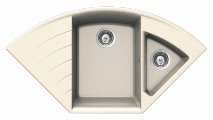 Мойка кухонная Schock Lotus 90С (С-150) магнолия матовая, многоугольная, 108.2x57.5 см