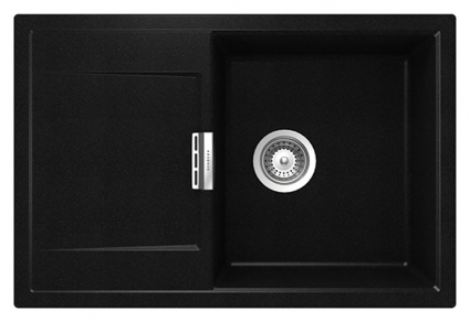 Мойка кухонная Schock Eton 50D пуро матовая, прямоугольная, с крылом, 76.5x51 см