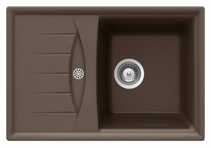 Мойка кухонная Schock Genius 45D Small (D-100S) мокка матовая, прямоугольная, 68x46 см