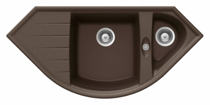 Мойка кухонная Schock Genius 90C (C-150) мокка матовая, многоугольная, 111.3x52 см