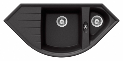 Мойка кухонная Schock Genius 90C (C-150) оникс матовая, многоугольная, 111.3x52 см