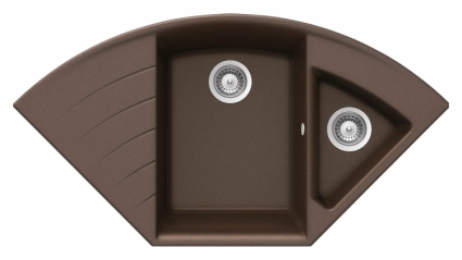 Мойка кухонная Schock Lotus 90С (С-150) бронза матовая, многоугольная, 108.2x57.5 см