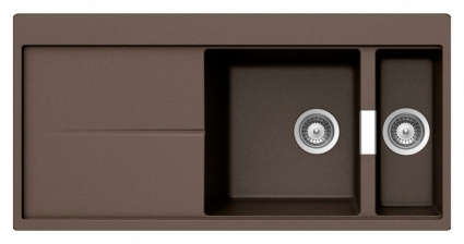 Мойка кухонная Schock Horizont 60D (D-150) бронза прямоугольная, с крылом, 100x50 см