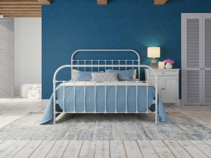 Кровать Dream Master Полина 120х200 серебряного цвета с изголовьем, без ящиков
