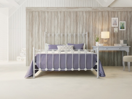 Кровать Dream Master Капель 140х200 серебряного цвета с изголовьем, без ящиков