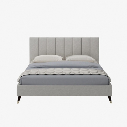 Кровать IdealBeds Howland Queen 200х200 бежевого цвета с изголовьем, без ящиков