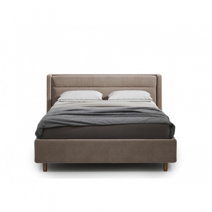 Кровать The IDEA Iris 140х200 бежевого цвета с изголовьем, без ящиков