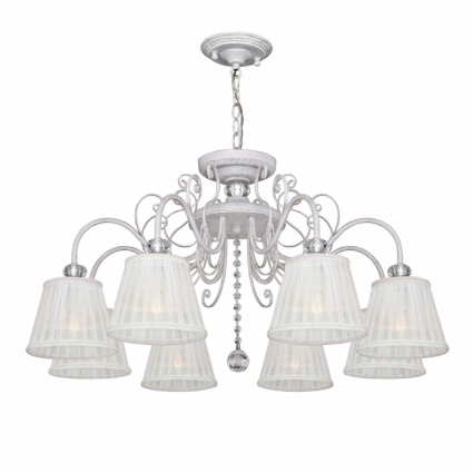 Подвесная люстра Favourite Amanda 2150-8PC в стиле прованс, цвет белый