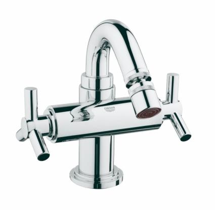 Смеситель для биде GROHE Atrio Ypsilon с донным клапаном, двухвентильный, хром