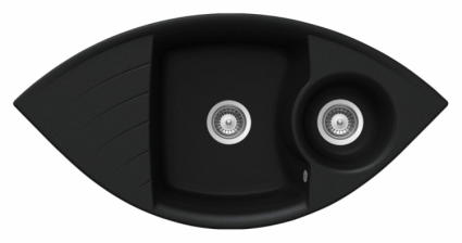 Мойка кухонная Schock Focus 90C (С-150) пуро овальная, с крылом, 104x52 см