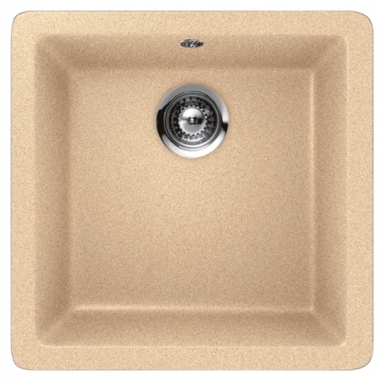 Мойка кухонная Schock Quadro 50 (N-100S) лунный камень матовая, прямоугольная, 45x43 см