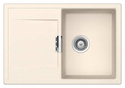 Мойка кухонная Schock Eton 45D магнолия матовая, прямоугольная, с крылом, 74x51 см