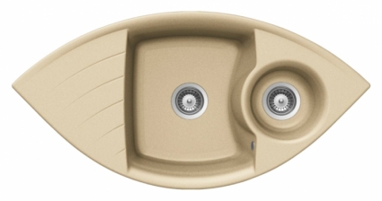 Мойка кухонная Schock Focus 90C (С-150) аворио овальная, с крылом, 104x52 см