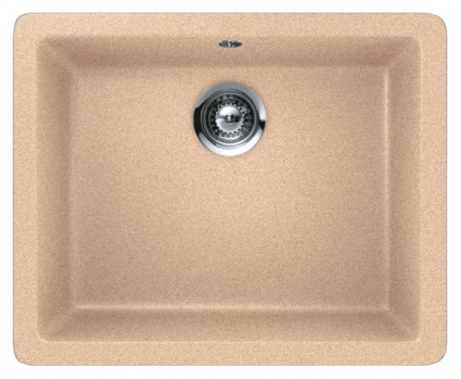 Мойка кухонная Schock Quadro 60 (N-100) лунный камень матовая, прямоугольная, 55x43 см