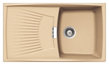 Мойка кухонная Schock Venus 50D (D-100) лунный камень матовая, прямоугольная, 86.2x50.2 см