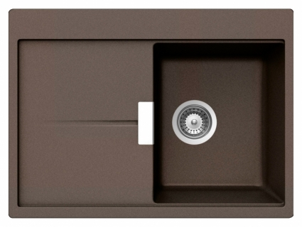 Мойка кухонная Schock Horizont 40D Small (D-100S) бронза матовая, прямоугольная, 68x50 см