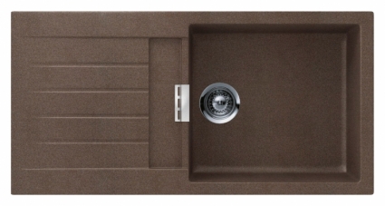 Мойка кухонная Schock Signus 60D Large (D-100L) бронза прямоугольная, с крылом, 100x50 см