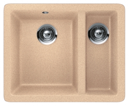 Мойка кухонная Schock Quadro 60 Plus (N-150) лунный камень матовая, прямоугольная, 55x43 см