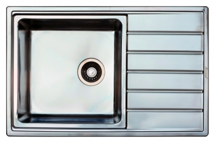 Мойка кухонная Seaman Eco Roma SMR-7850A без отверстий брашированная, прямоугольная, 78x50 см