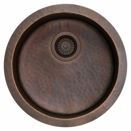 Мойка кухонная Seaman Natural SMC-460E Antique матовая, круглая, 46x46 см