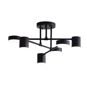 Потолочная светодиодная люстра Kink Light Мекли 07649-6A,19, в стиле Хай-тек, цвет черный