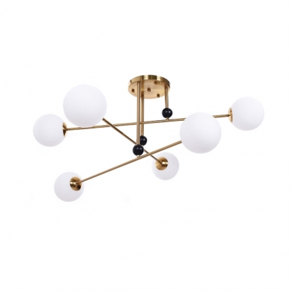 Потолочная люстра Lumina Deco Bersago LDP 8030-6 MD+WT в стиле модерн, цвет белый