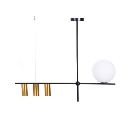 Подвесной светильник Lumina Deco Drino LDP 6042-4 BK+MD в стиле лофт, цвет черный