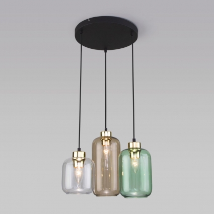 Подвесная люстра TK Lighting 3325 Marco Green цвет разноцветный, мощность 180 Вт