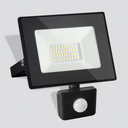 Прожектор светодиодный Elektrostandard Elementary 030 FL LED 50W 6500K IP44 4690389154812 в современном стиле, цвет черный