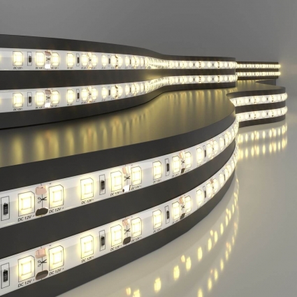 Светодиодная влагозащищенная лента Elektrostandard 9,6W/m 120LED/m 2835SMD теплый белый 5M 4690389167034, цвет белый, мощность 48 Вт
