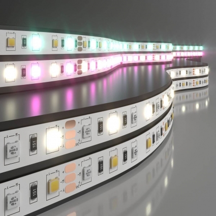 Светодиодная лента Elektrostandard 14,4W/m 60LED/m 5050SMD MIX RGB/дневной белый 5M 4690389172267, цвет белый
