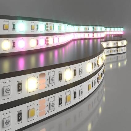 Светодиодная лента Elektrostandard 14,4W/m 60LED/m 5050SMD MIX RGB/теплый белый 5M 4690389172250, цвет белый